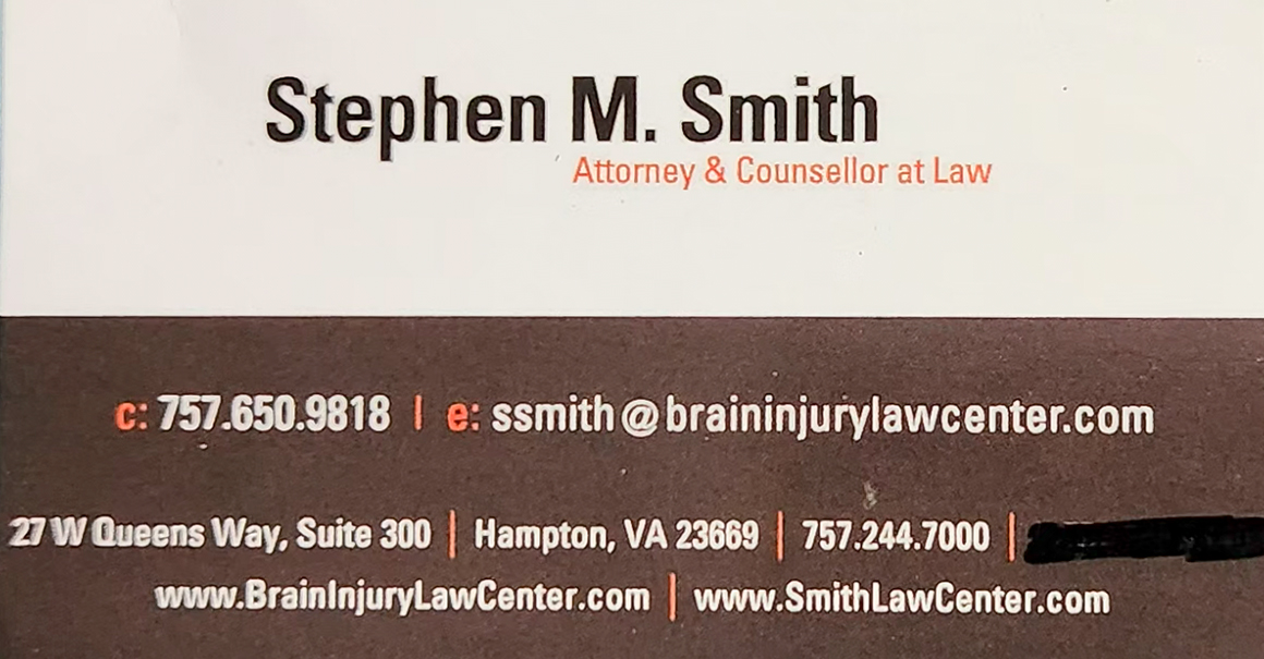 Smith Law Center: Stephen M. Smith Business Card